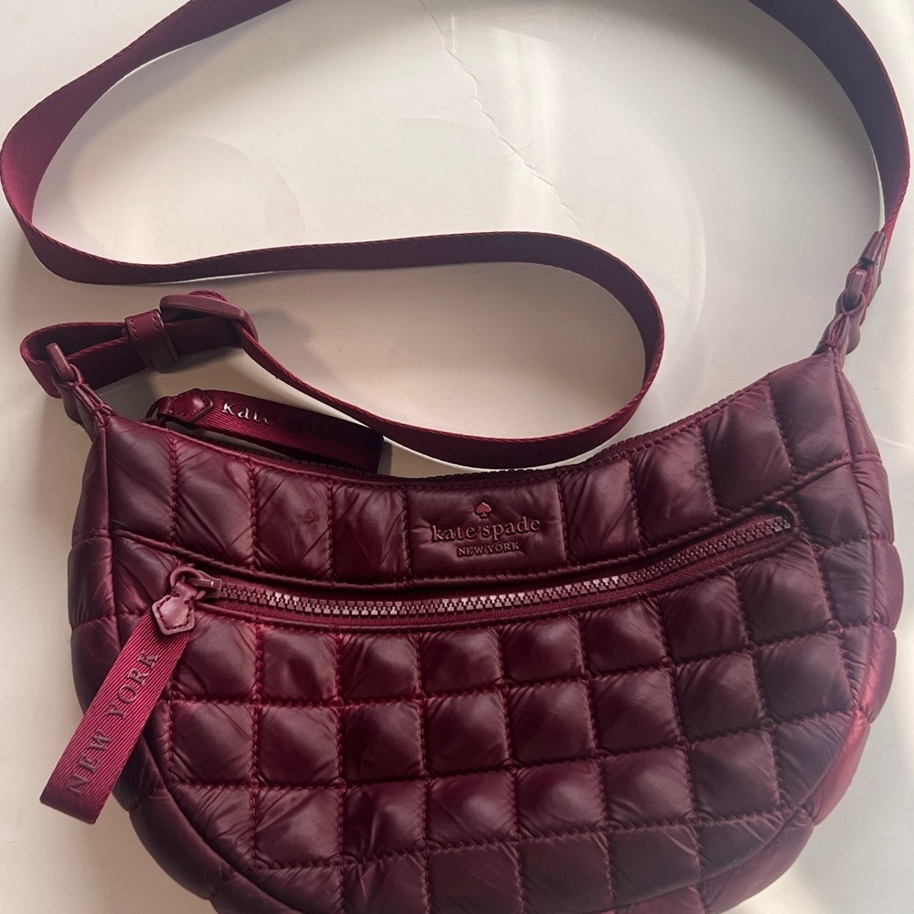 kate spade Quilted Crossbody Bag in Burgundy